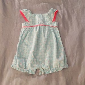 Pink and Blue Baby Romper Size 6-9 mo
